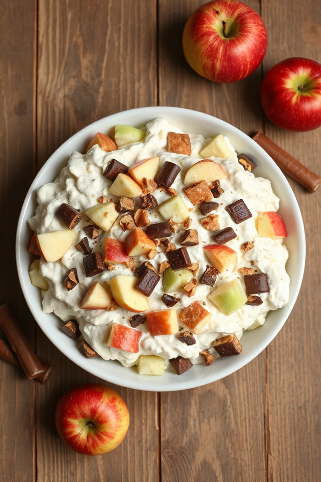 apple salad with snickers