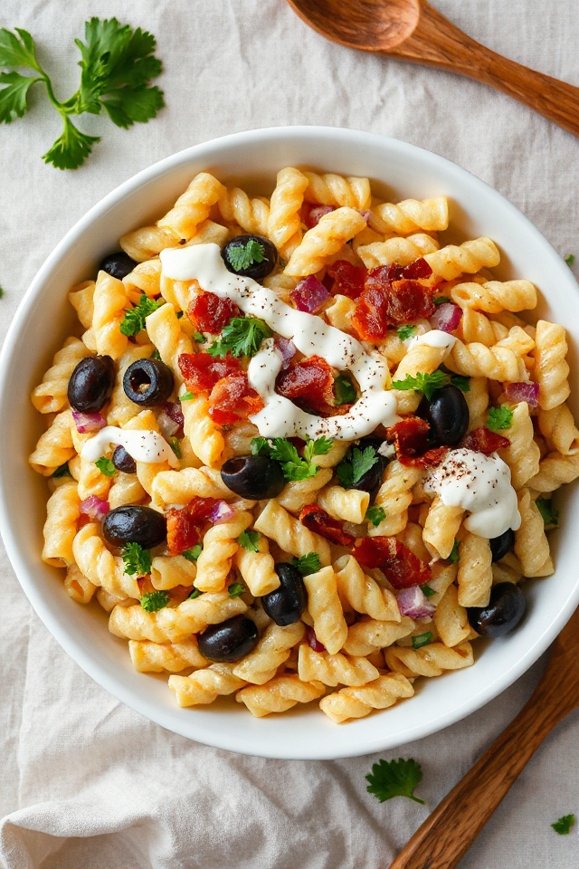 bacon ranch pasta salad