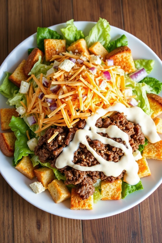 big mac inspired salad recipe