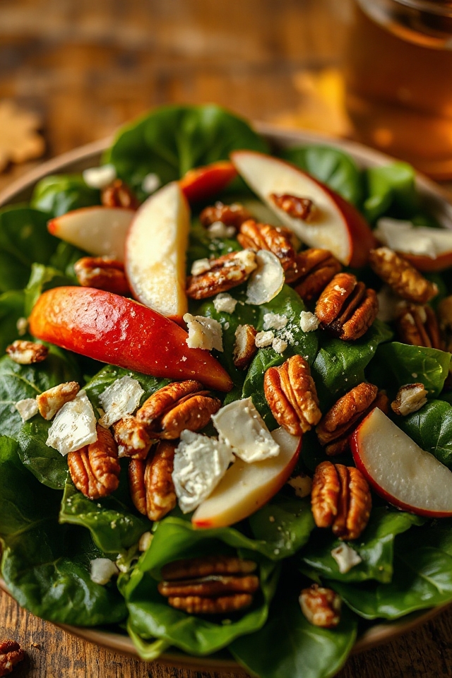 candied pecans and dressing