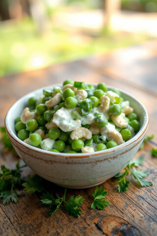 classic creamy pea salad