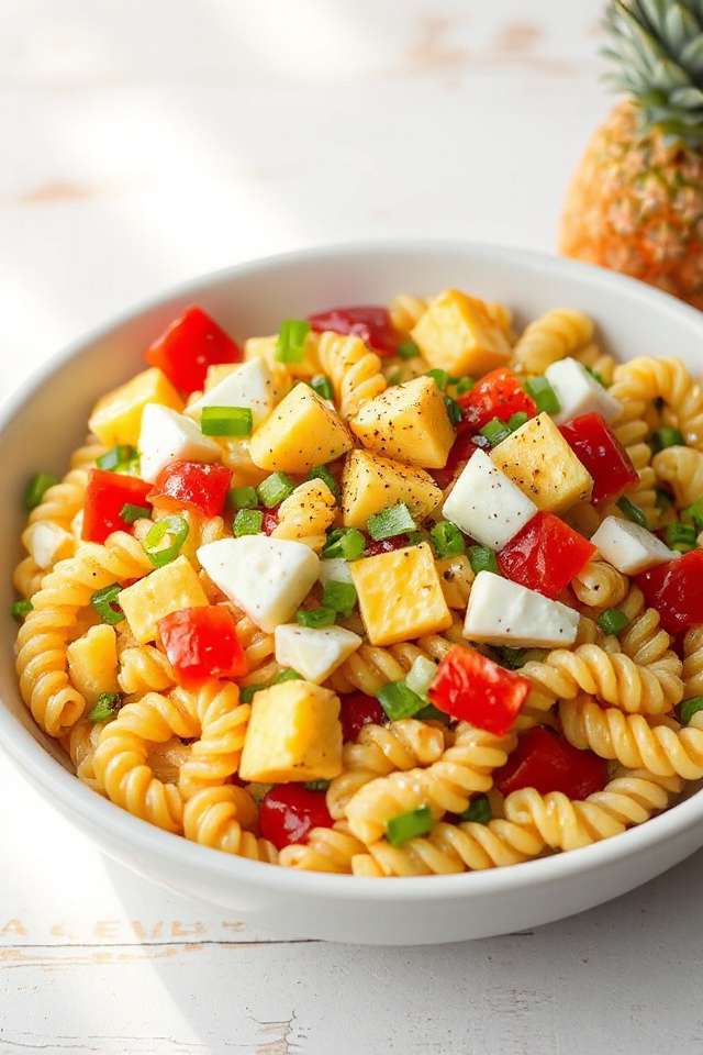 colorful crunchy pasta salad