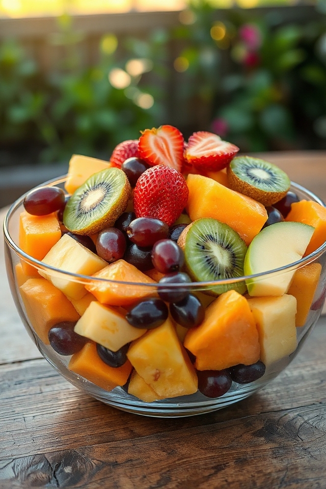 colorful fresh fruit medley