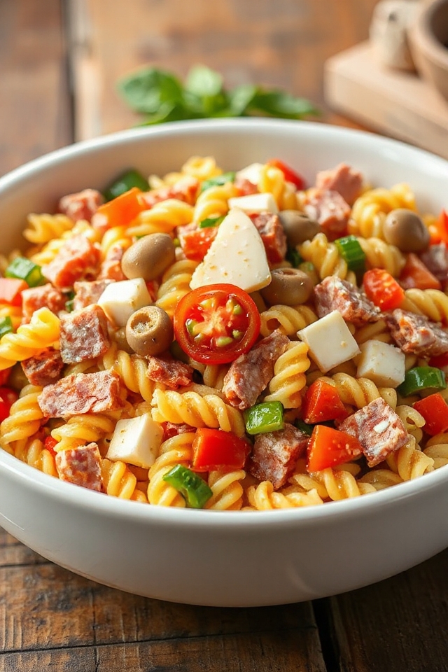 colorful italian pasta salad