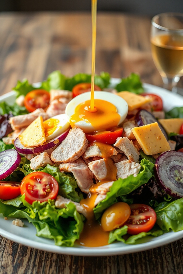 colorful layered fresh salad