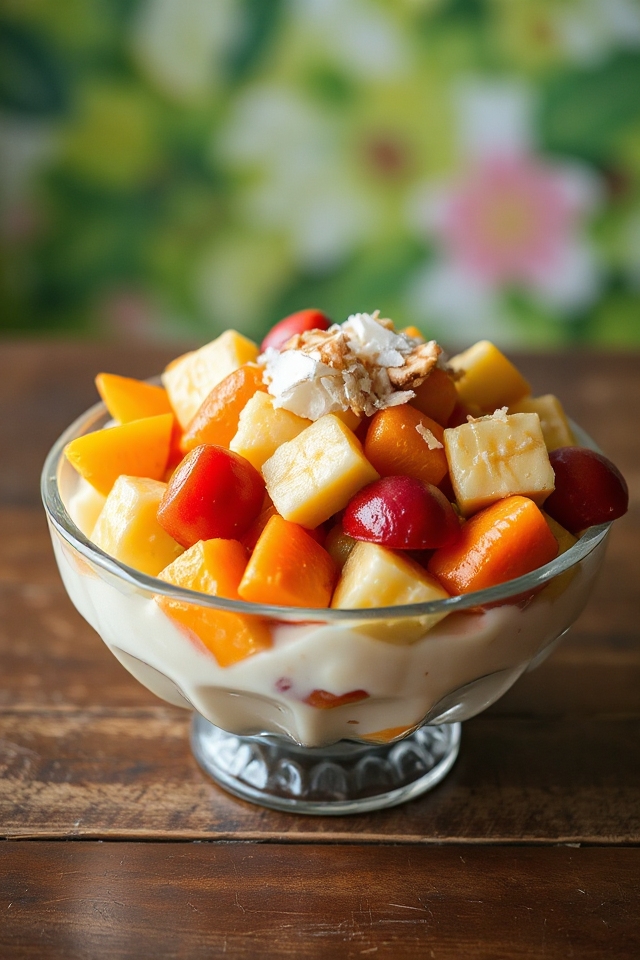 combine fruits with cream