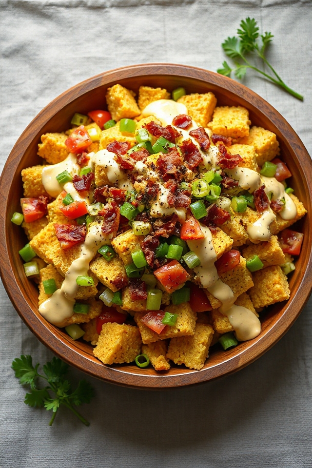 cornbread salad instructions provided