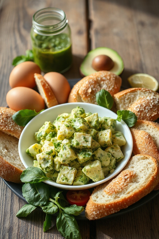 creamy avocado egg mixture