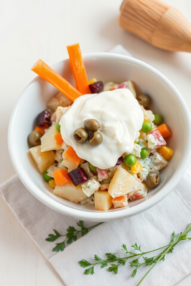 creamy mixed vegetable salad