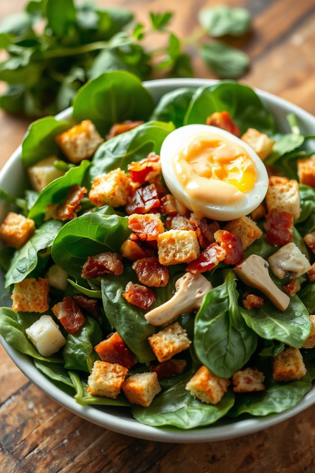 creamy spinach salad recipe