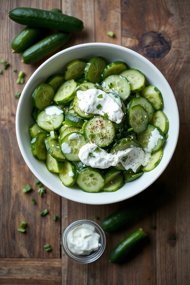 crisp and refreshing cucumber salad