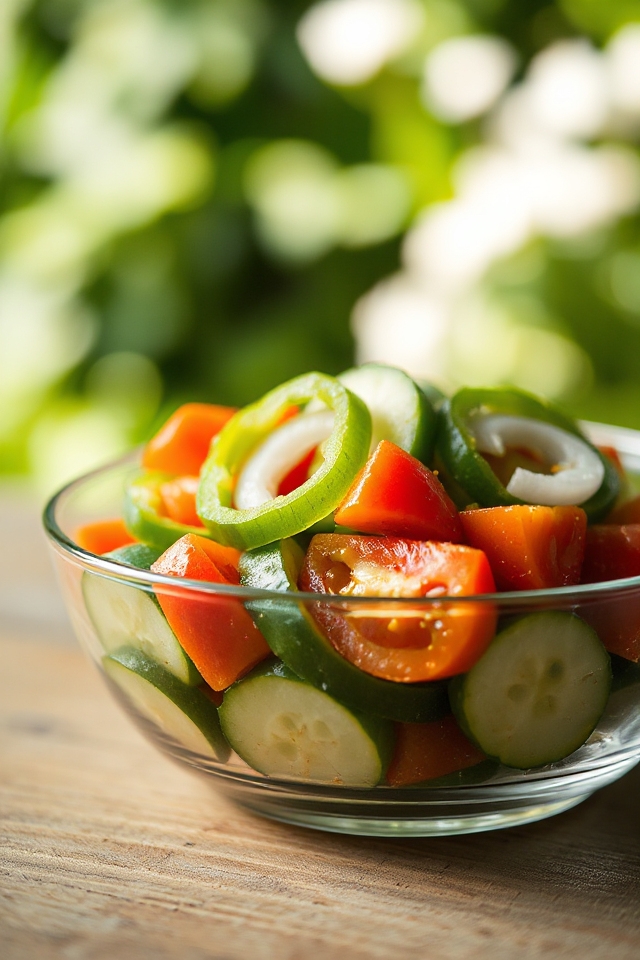 crisp colorful summer salad