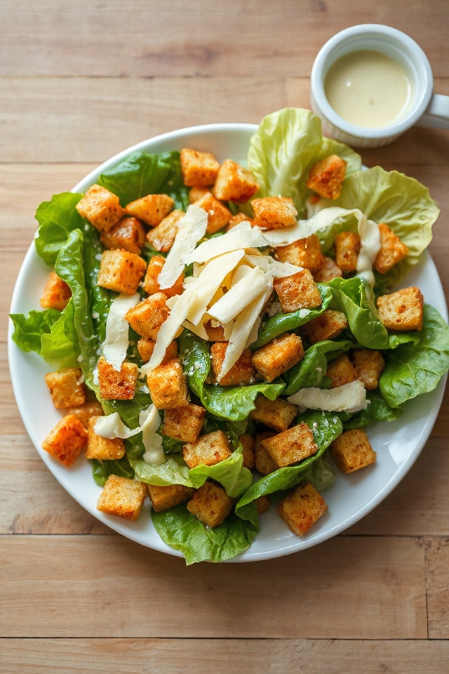 crisp romaine with dressing