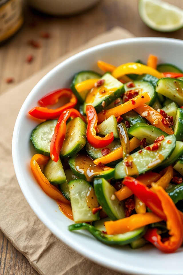 crisp tangy cucumber salad