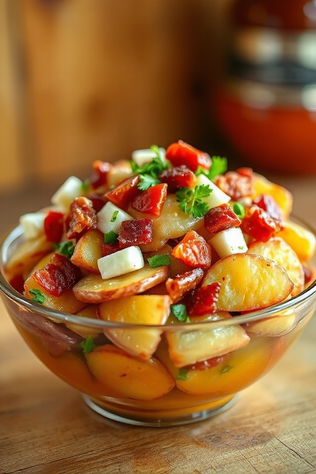 crispy bacon and potatoes