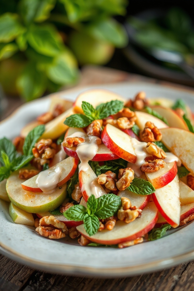 crunchy apple walnut salad