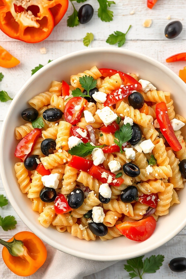 delicious creamy pasta salad