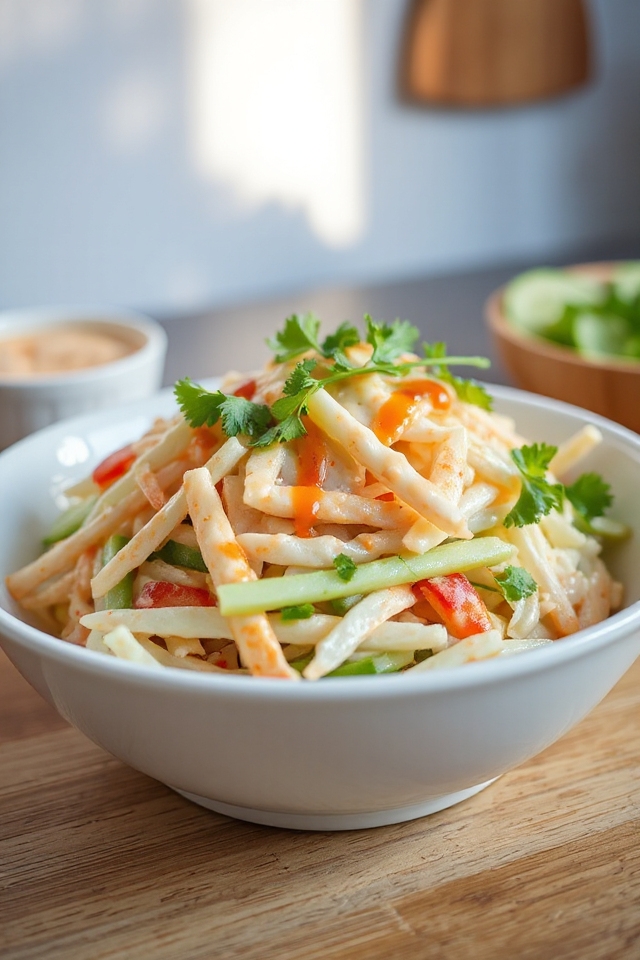 delicious kani salad preparation