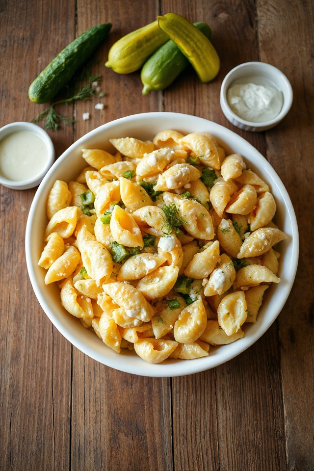 dill pickle pasta salad