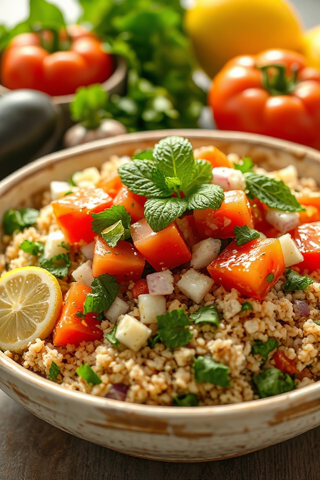 fresh flavorful herb packed salad