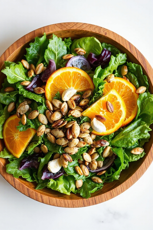 fresh mixed greens salad