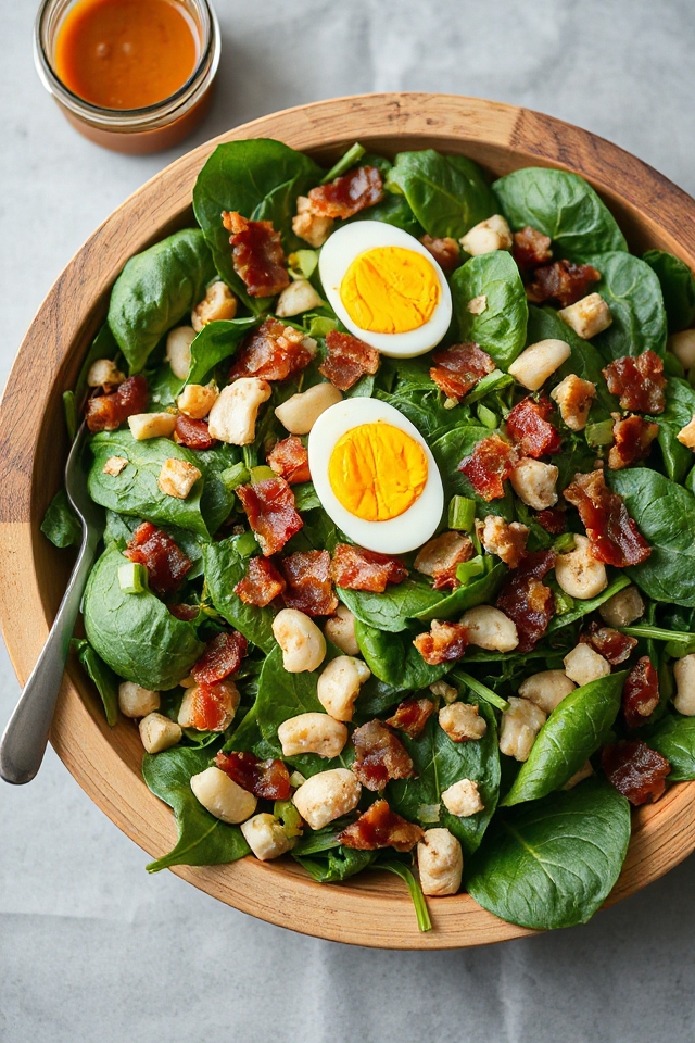 fresh spinach salad recipe
