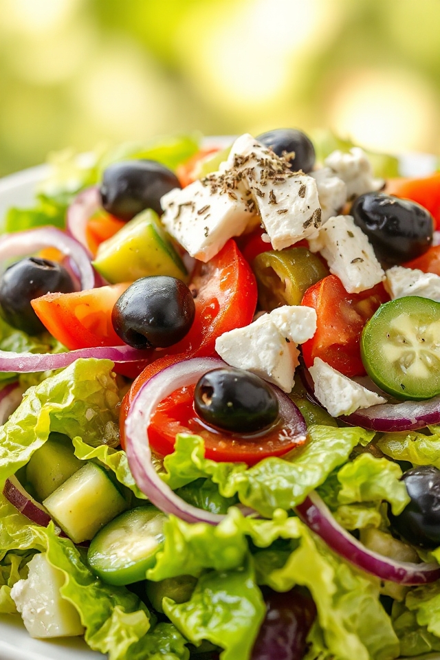 fresh vibrant greek salad