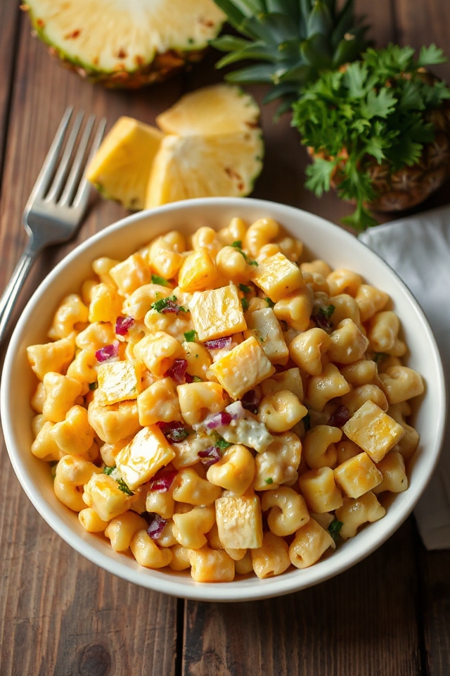 hawaiian style creamy pasta salad