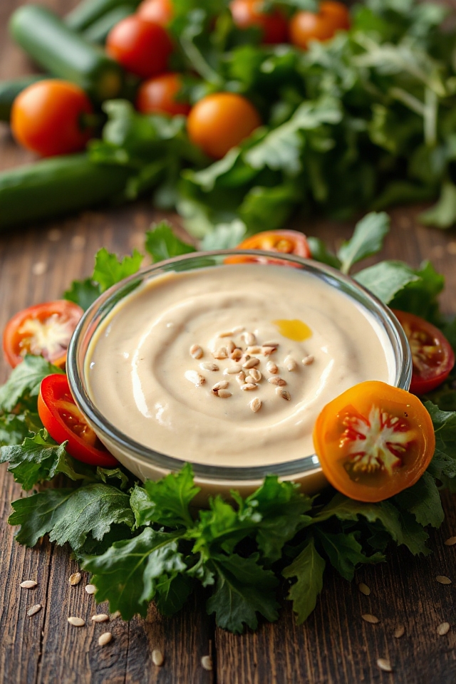 homemade tahini salad dressing