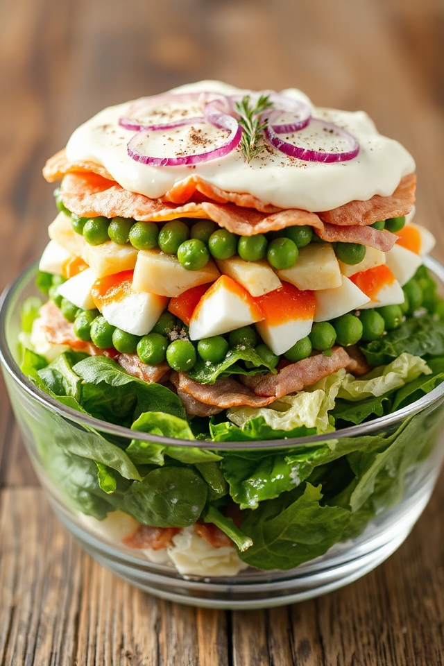 layered salad preparation method