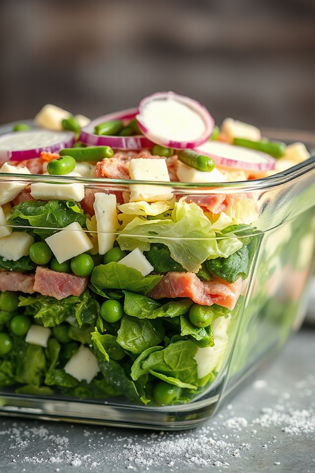 layered salad preparation process