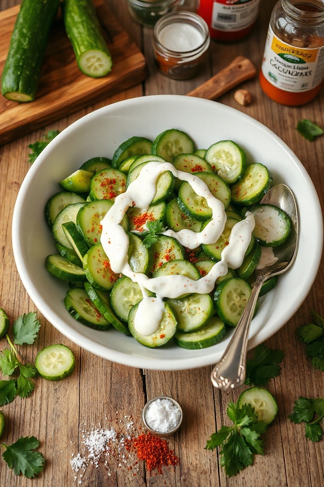 refreshing spicy cucumber salad