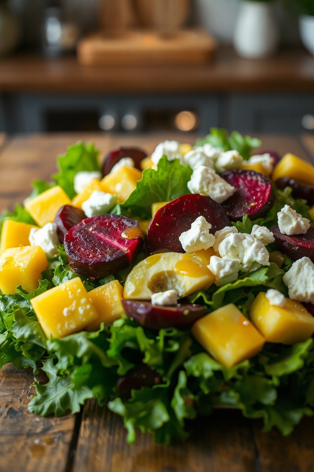 roasted beet goat cheese salad