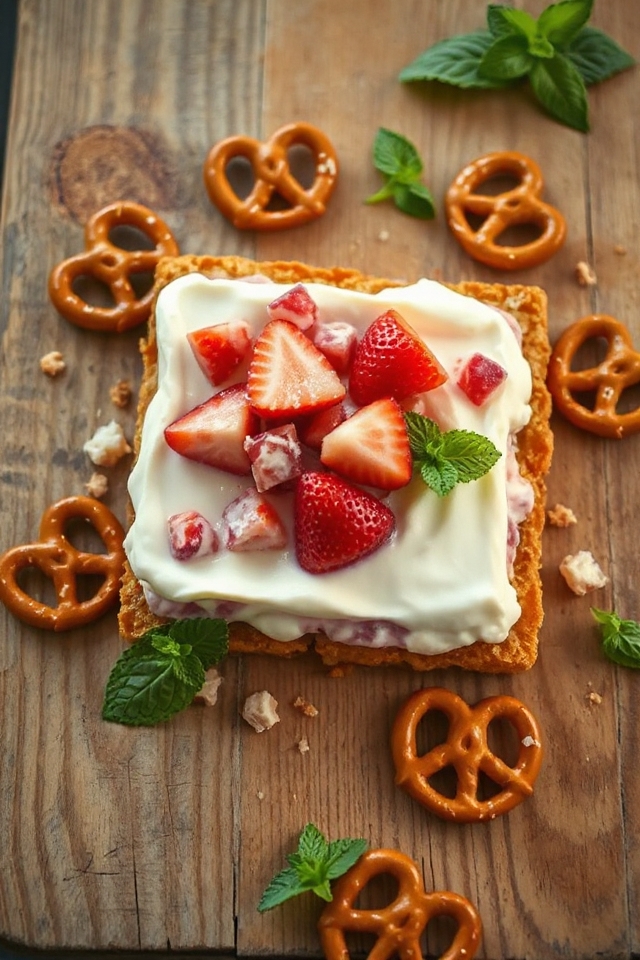 salty sweet pretzel dessert salad