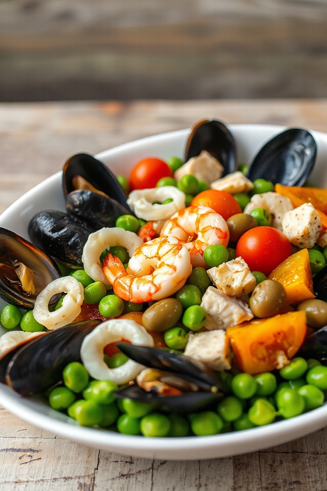 seafood poaching and mixing