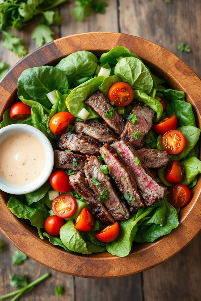 steak salad preparation instructions