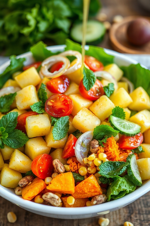 vibrant crunchy garden salad